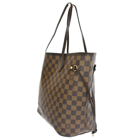 LOUIS VUITTON Neverfull MM Shoulder Bag Damier Ebene Leather - Picture 11 of 15